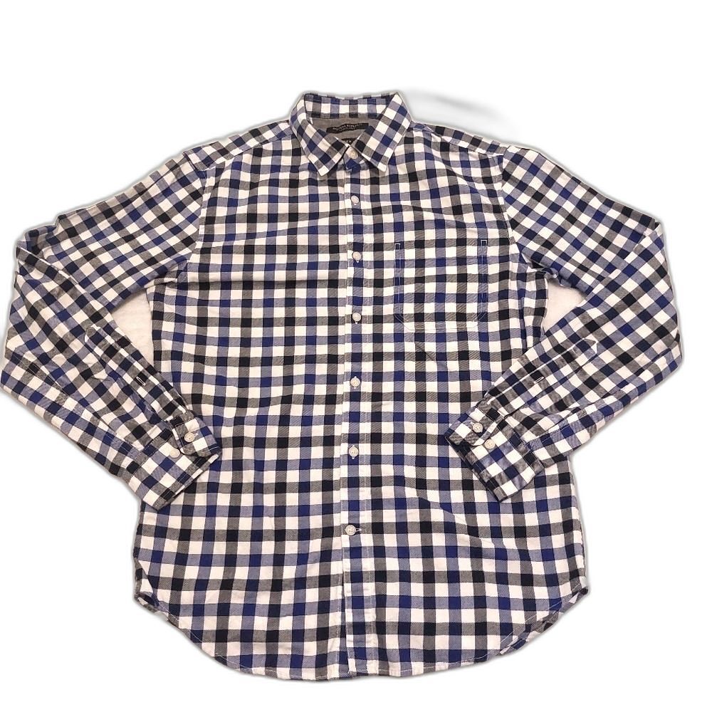 Banana Republic Luxe Flannel Shirt Size Small Plaid